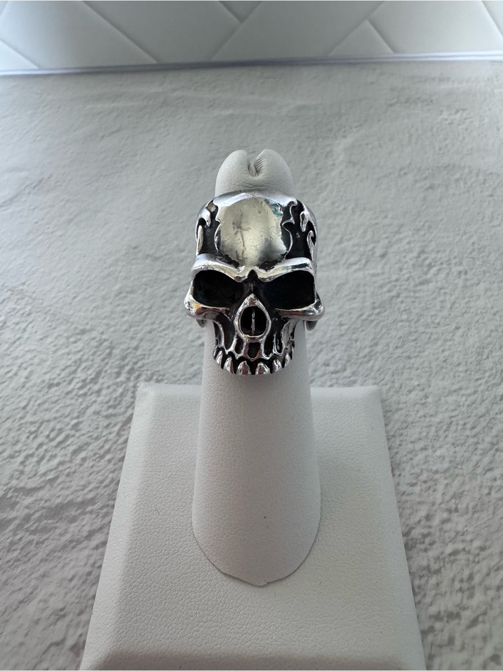 Silver Skull Ring - Bold Gothic Style